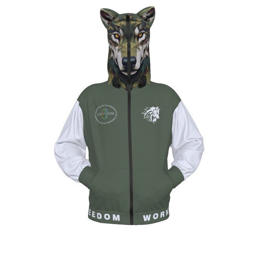 Limitless Wolf Hood - White & Camo