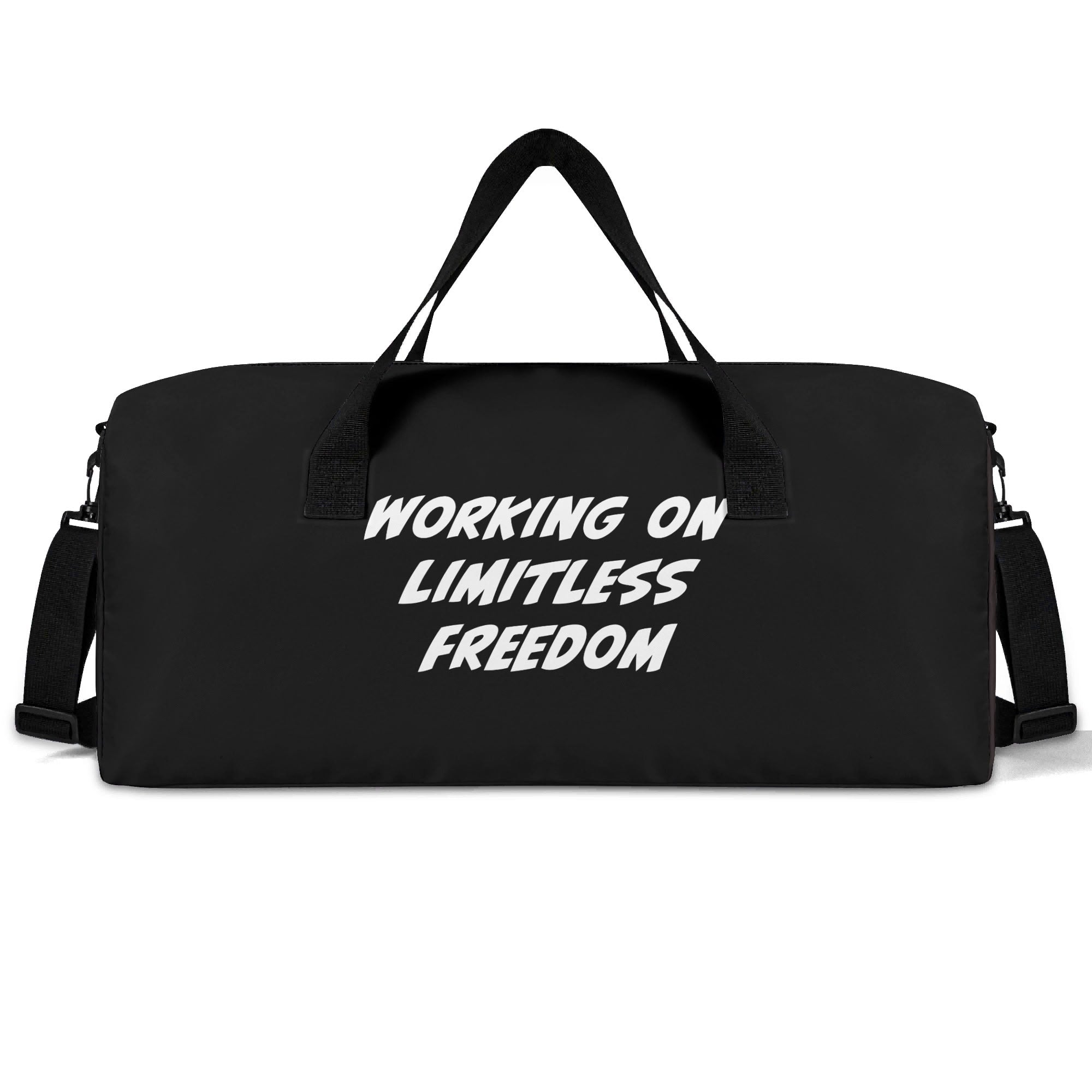 Working On Limitless Freedom Travel Duffel + Gym Tote Bag