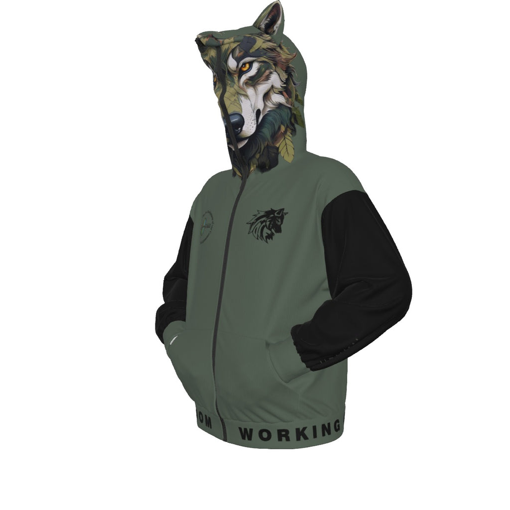Limitless Wolf Hood - Camo Green