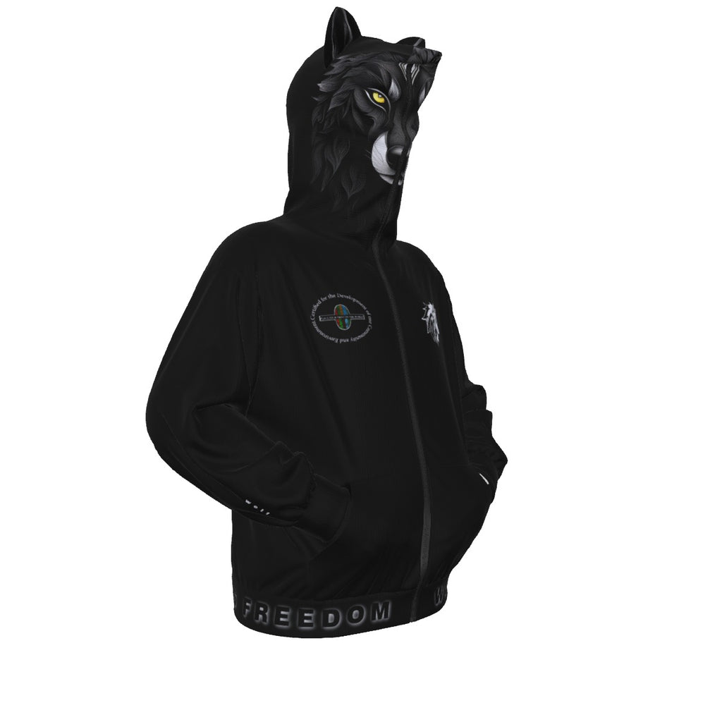 Limitless Wolf Hood - All Black
