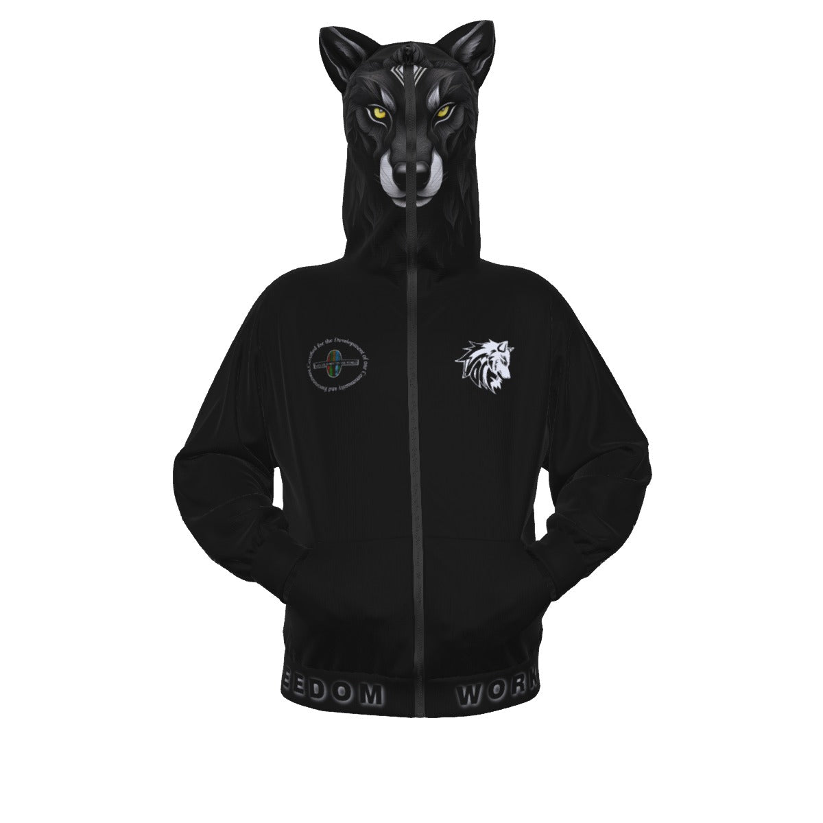 Limitless Wolf Hood - All Black