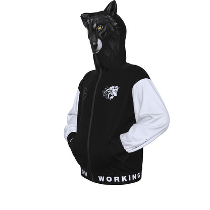 Limitless Wolf Hood - Black & White