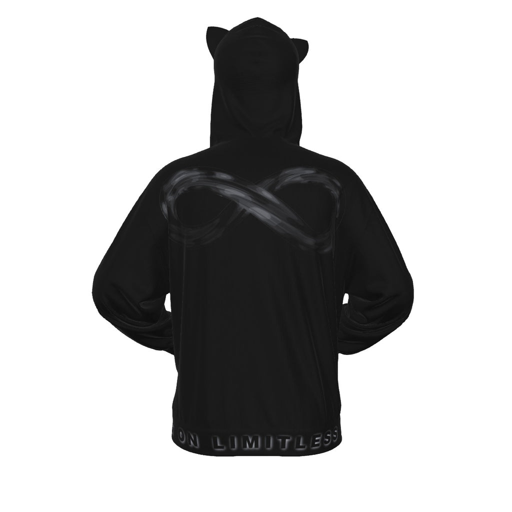 Limitless Wolf Hood - All Black