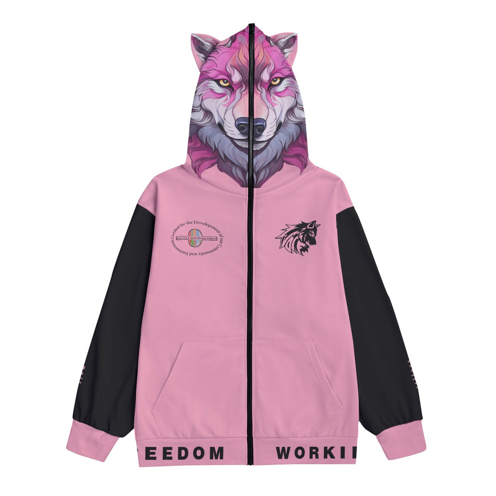 Limitless Wolf Hood - Pink & Black