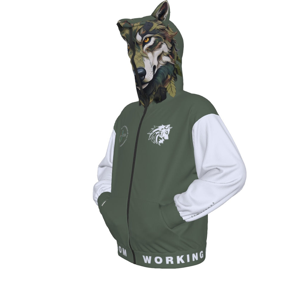 Limitless Wolf Hood - White & Camo