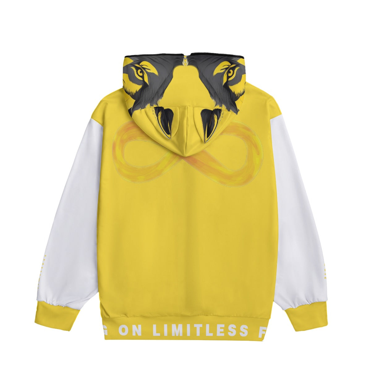 Limitless Wolf Hood - White & Yellow