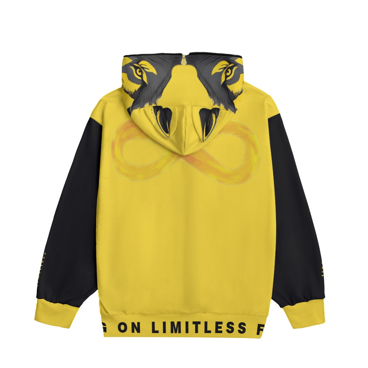 Limitless Wolf Hood - Black & Yellow