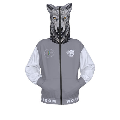 Limitless Wolf Hood - White & Grey