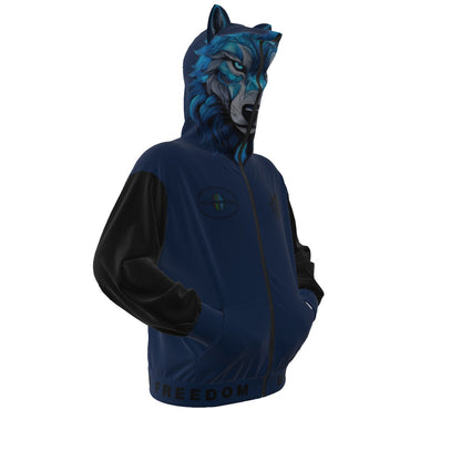 Limitless Wolf Hood - Black & Blue