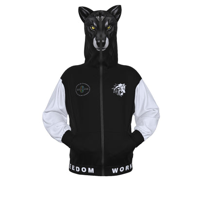 Limitless Wolf Hood - Black & White