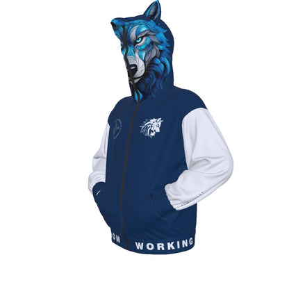 Limitless Wolf Hood - White & Blue