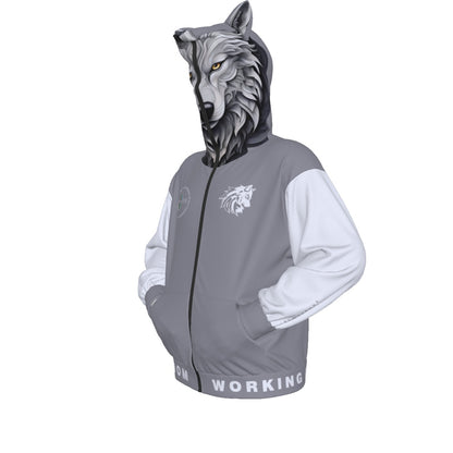 Limitless Wolf Hood - White & Grey