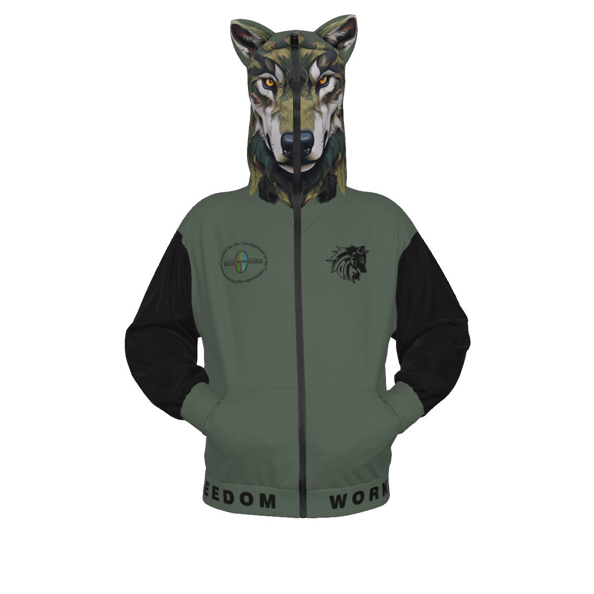 Limitless Wolf Hood - Camo Green