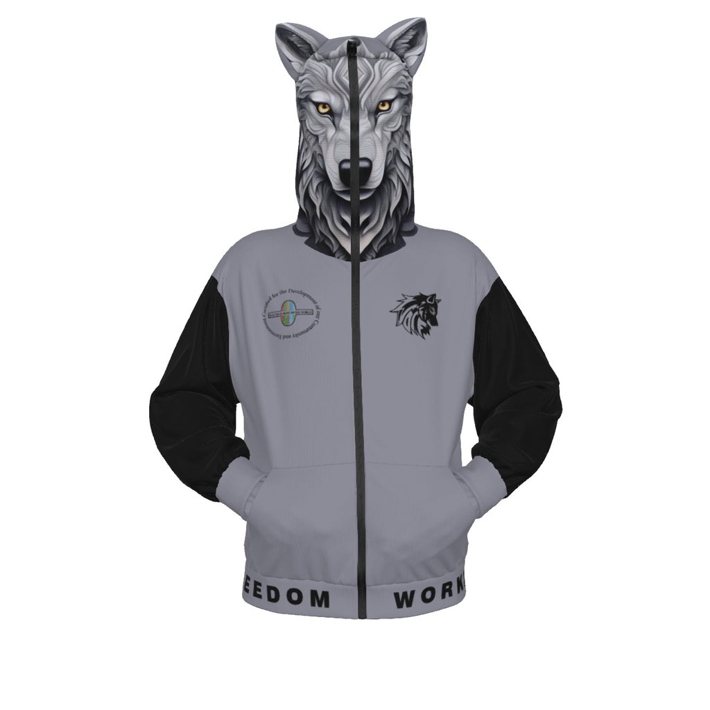 Limitless Wolf Hood - Grey & Black