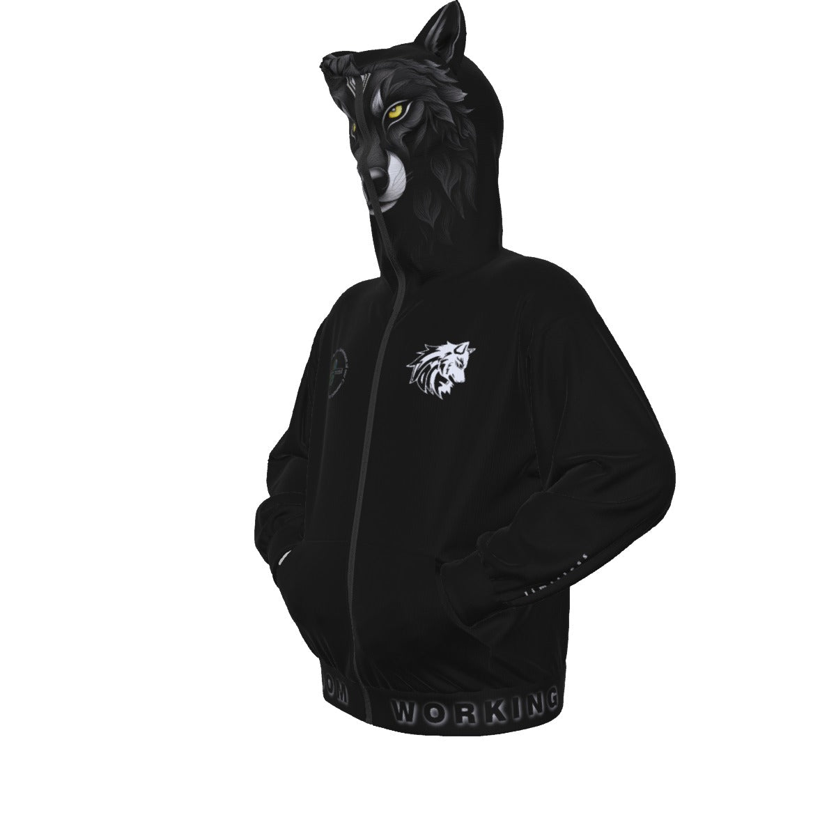 Limitless Wolf Hood - All Black